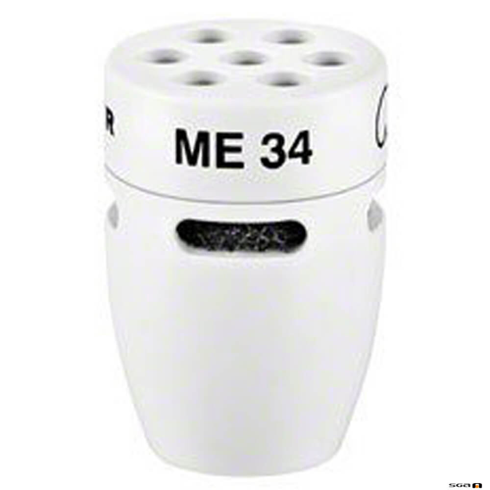 Sennheiser ME34W cardioid condenser microphone head is an incredibly versatile capsule with great acoustic performance. White.
