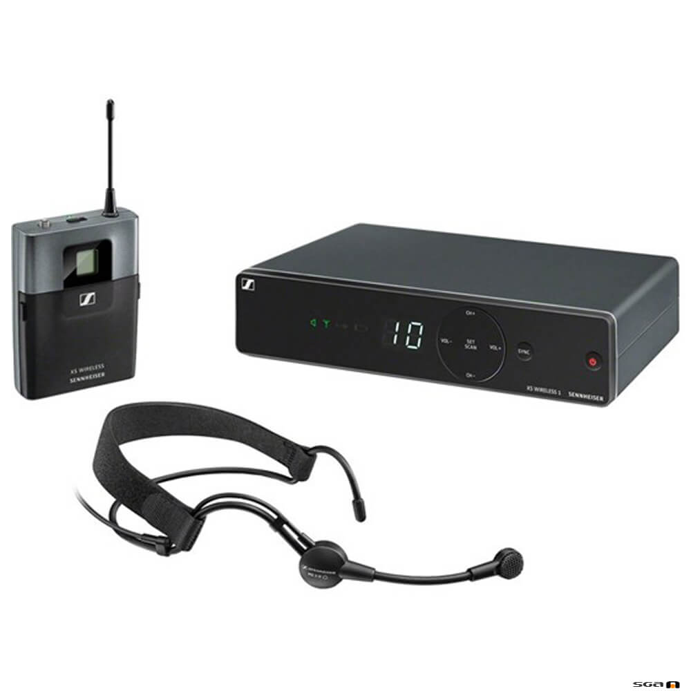 Sennheiser XSW 1-ME3 diversity receiver with bodypack and ME3 Head Microphone.
