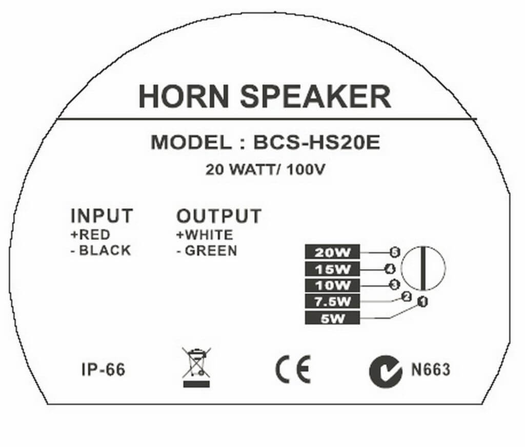 Bosch BCS-HS20E Horn Speaker back