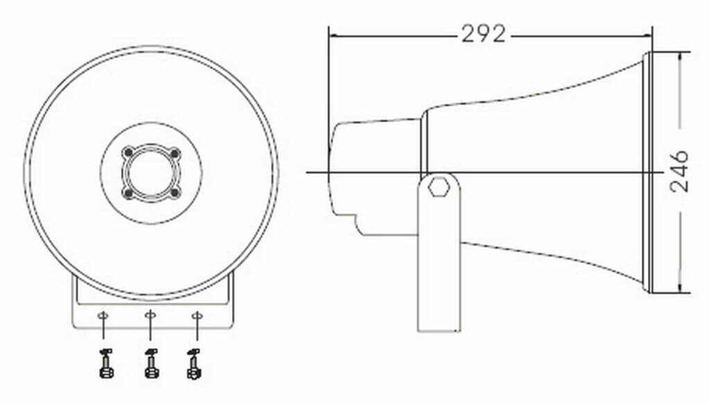 Bosch BCS-HS20E Horn Speaker diagram