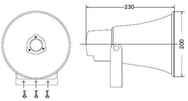 Bosch BCS-HS10E Horn Speaker diagram