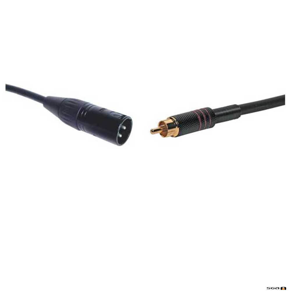 Redback P0710 1m 3 Pin XLR Male To RCA Male Microphone Cable