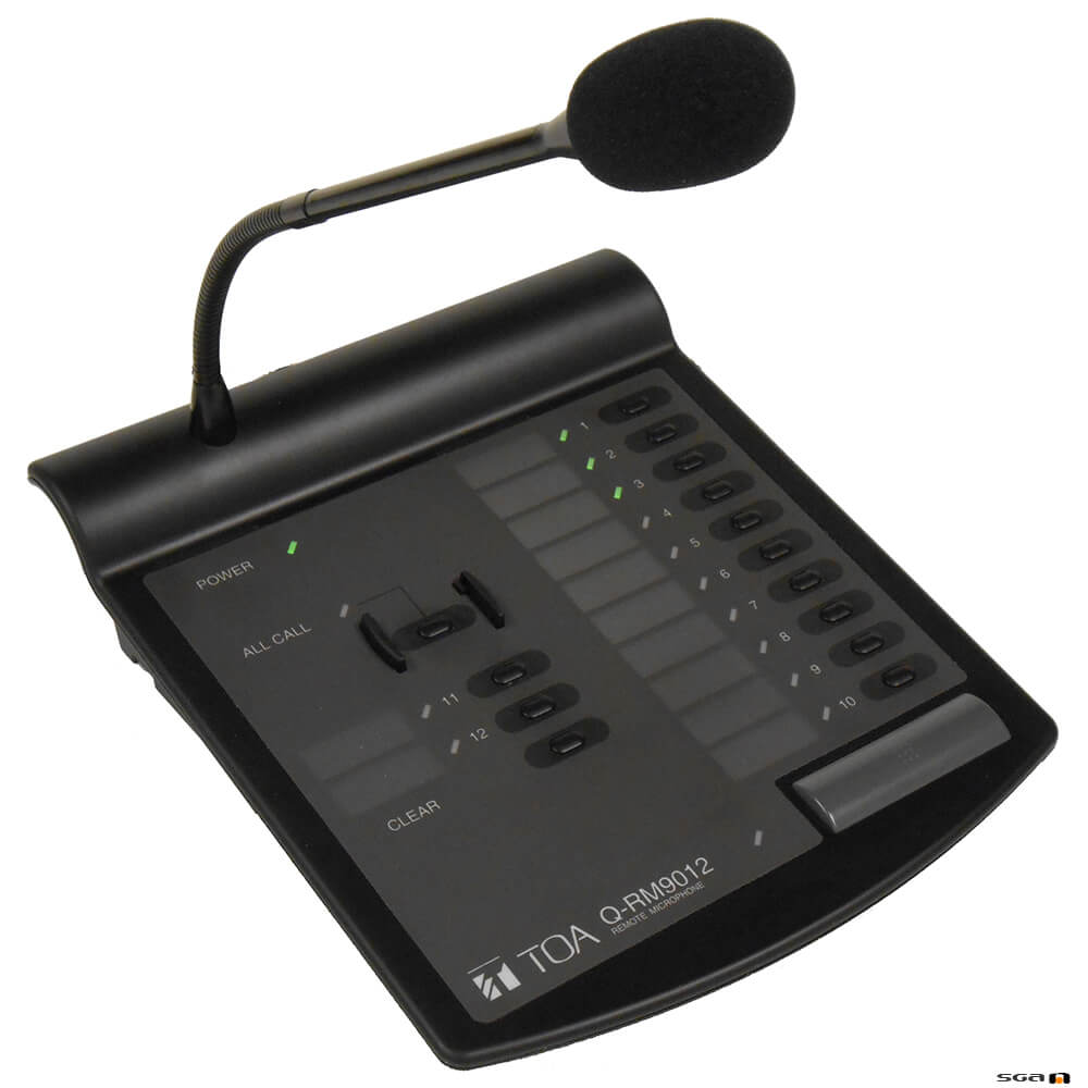 TOA QRM9012P Paging microphone with 12 contact closure outputs