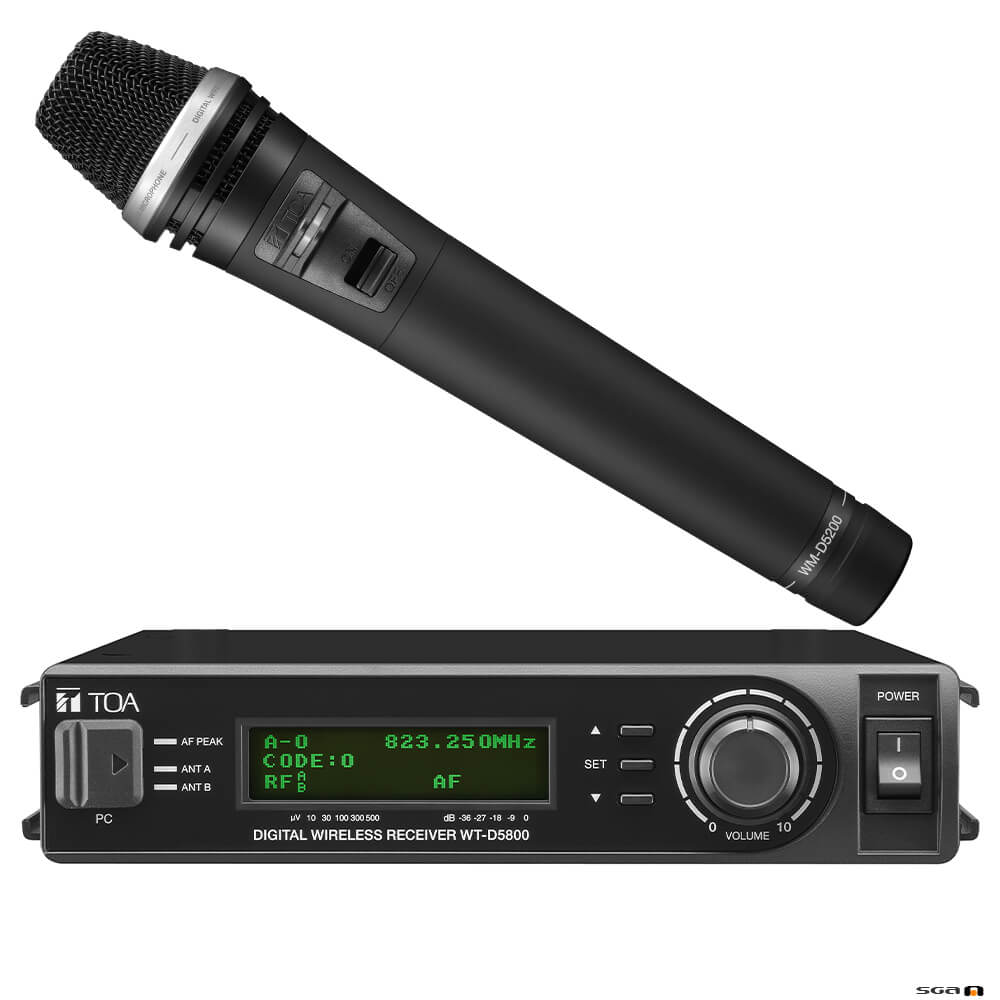 TOA WTD5800HTC Digital UHF Wireless Receiver kit - Receiver and Handheld Microphone
