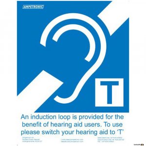 Ampetronic GG00002 Induction Loop Adhesive Sign Small A6