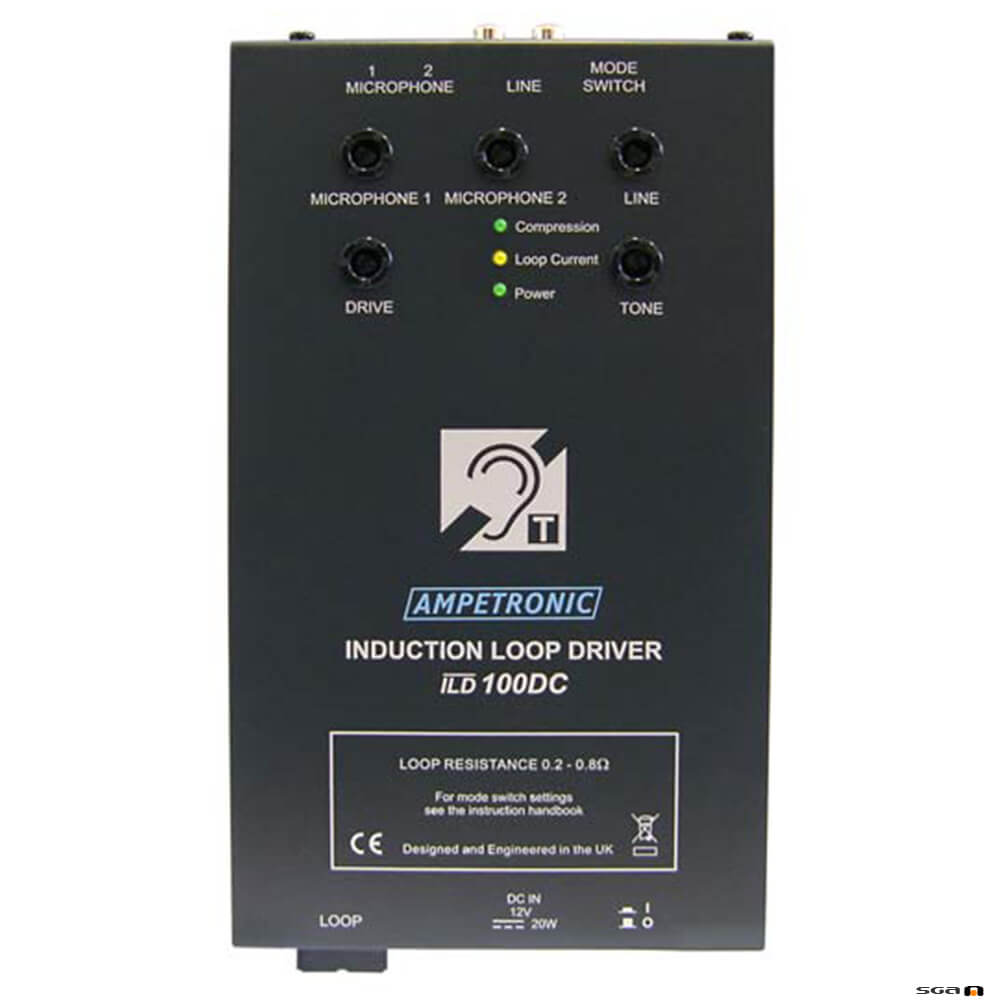 Ampetronic ILD100DC Loop Driver in a class of its own, designed for mobile applications including boats, mini busses, small public transport vehicles, top