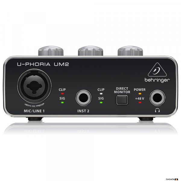 Behringer UM2 Audiophile 2x2 USB Audio Interface front