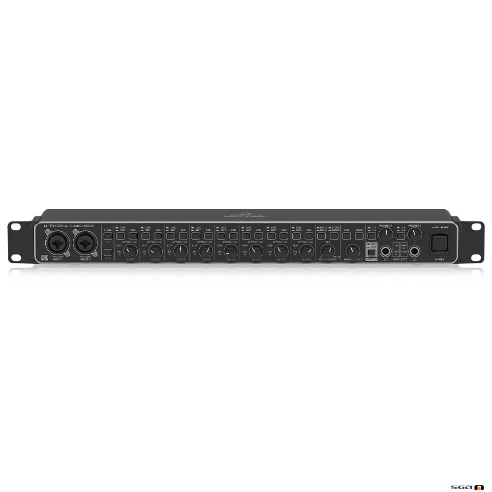 Behringer UMC1820 Audiophile 18x20, 24-Bit/96 kHz USB Audio/MIDI Interface top