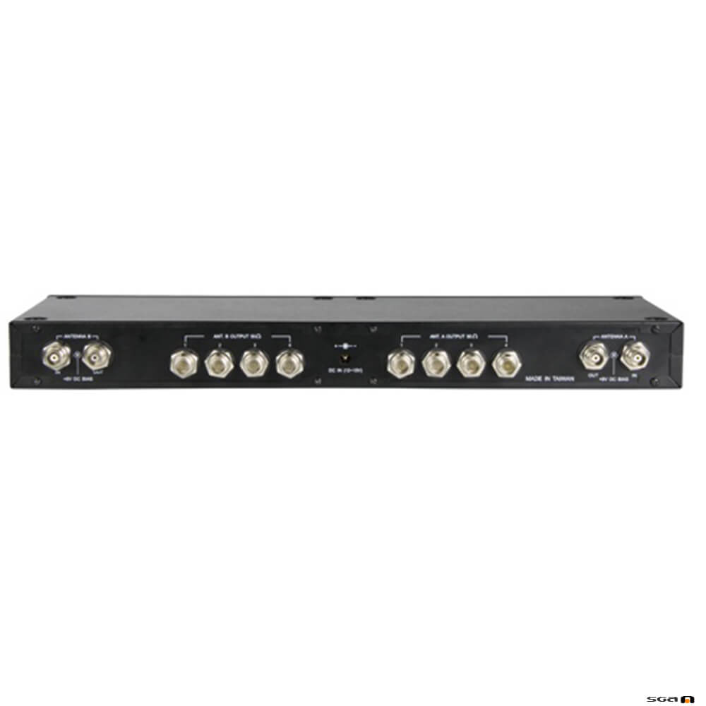 MiPro AD708 UHF 4-Channel Auto Gain-Control Antenna Divider. rear