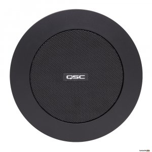 QSC AD-C.SAT 2.5″ Satellite ceiling speaker 16Ω 150° conical coverage. White or Black (Pair)