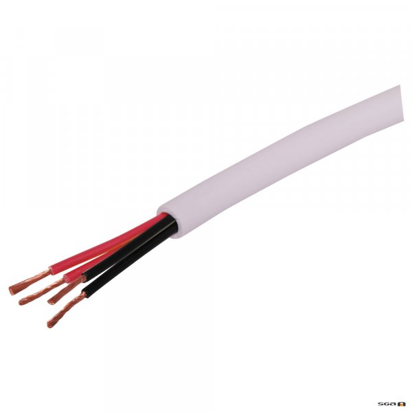 w3126 200m. 4 Core 65/0.14 Hi-Fi Speaker Cable Wht