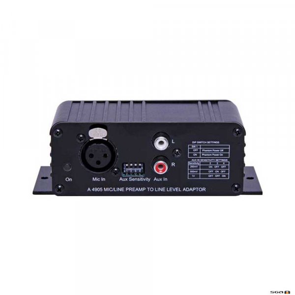 Redback A4905 Mic/Line Pre-Amplifier to Line Level Out Converter