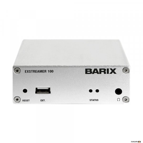 The Exstreamer 100 series is a family of products decode IP Audio streams and play out the received Audio signal to amplifiers