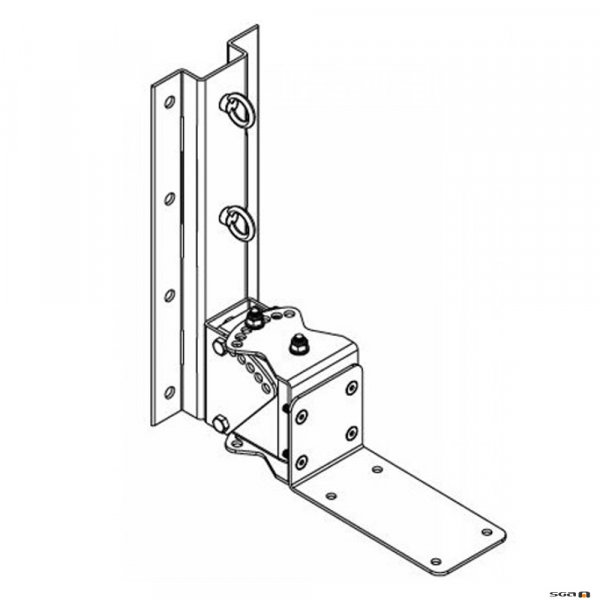 One Systems PT38M 316 grade (marine) stainless steel pan/tilt bracket for use with 108HSB, 108HTC, 108HTH, 208HTC and 108STC.