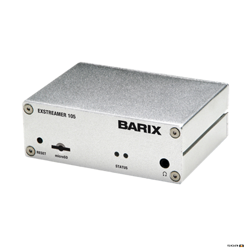 Barix Exstreamer 105, CD quality network audio decoder/streamer with SD card slot