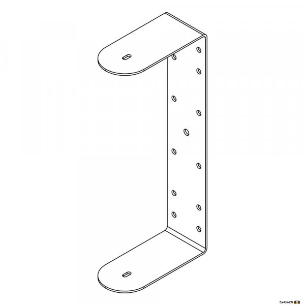 One Systems 108HTCUM 316 grade (marine) stainless steel U-bracket for use with 108HTC.