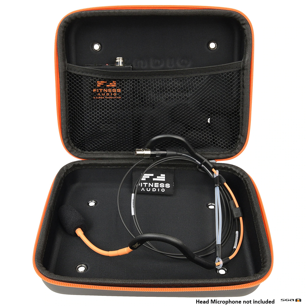 Fitness Audio FA-MC Microphone Case open with head microphone inside