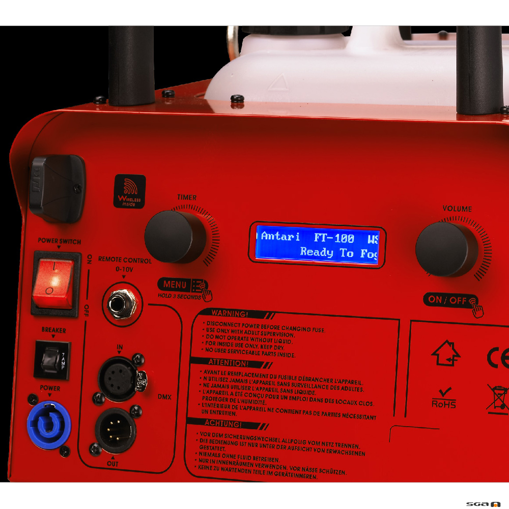 Antari FT100 Fire Training Smoke Generator control panel