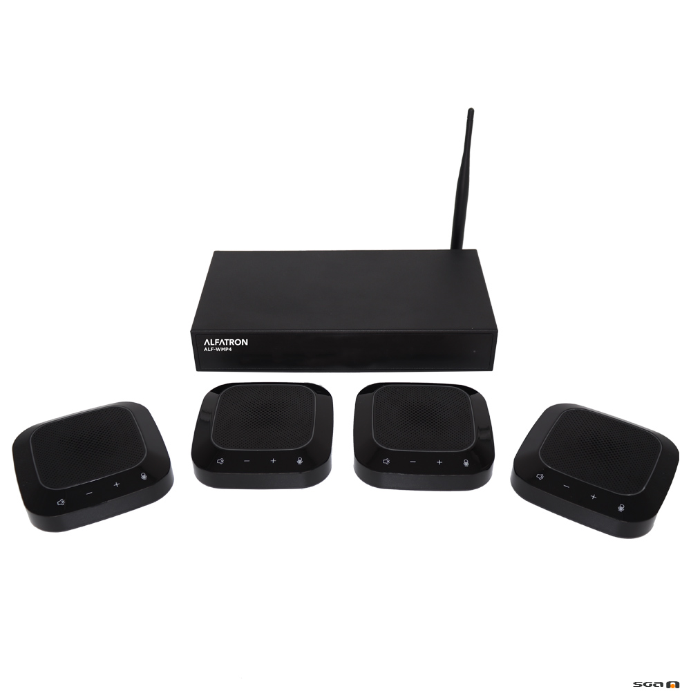 Alfatron WMP4 Conference Kit with wireless receiver and 4 boundary microphones