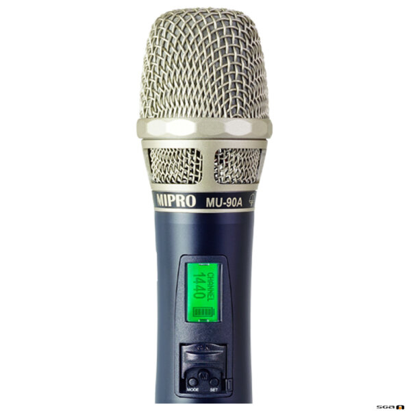 Mipro ACT700H Wideband Wireless handheld microphone closeup view