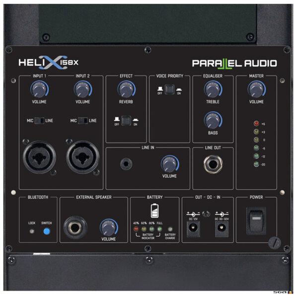 Parallel Audio HX158 rear control panel V2